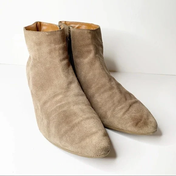 Aquatalia Suede Pointed Toe Booties SZ 10.5 - Picture 5 of 7